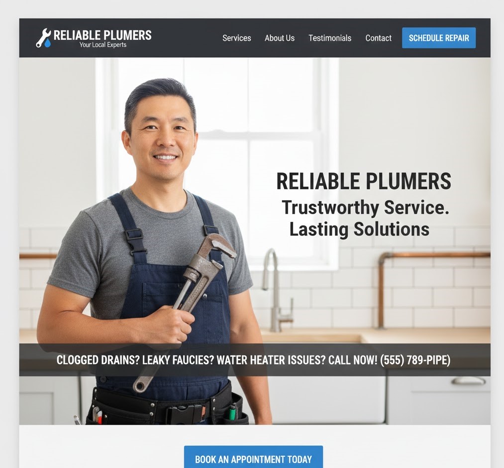 Commercial Plumbing Contractor Website